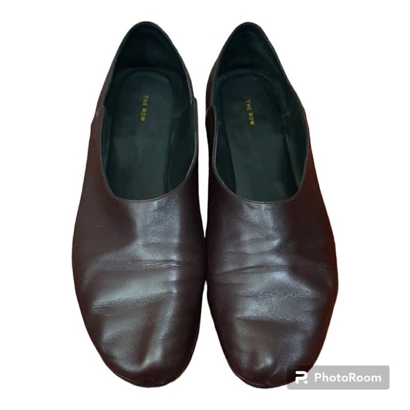THE ROW Boheme Slipped Flats in Dark purple Leather  Size EUR 42/USA  11 - Picture 5 of 11